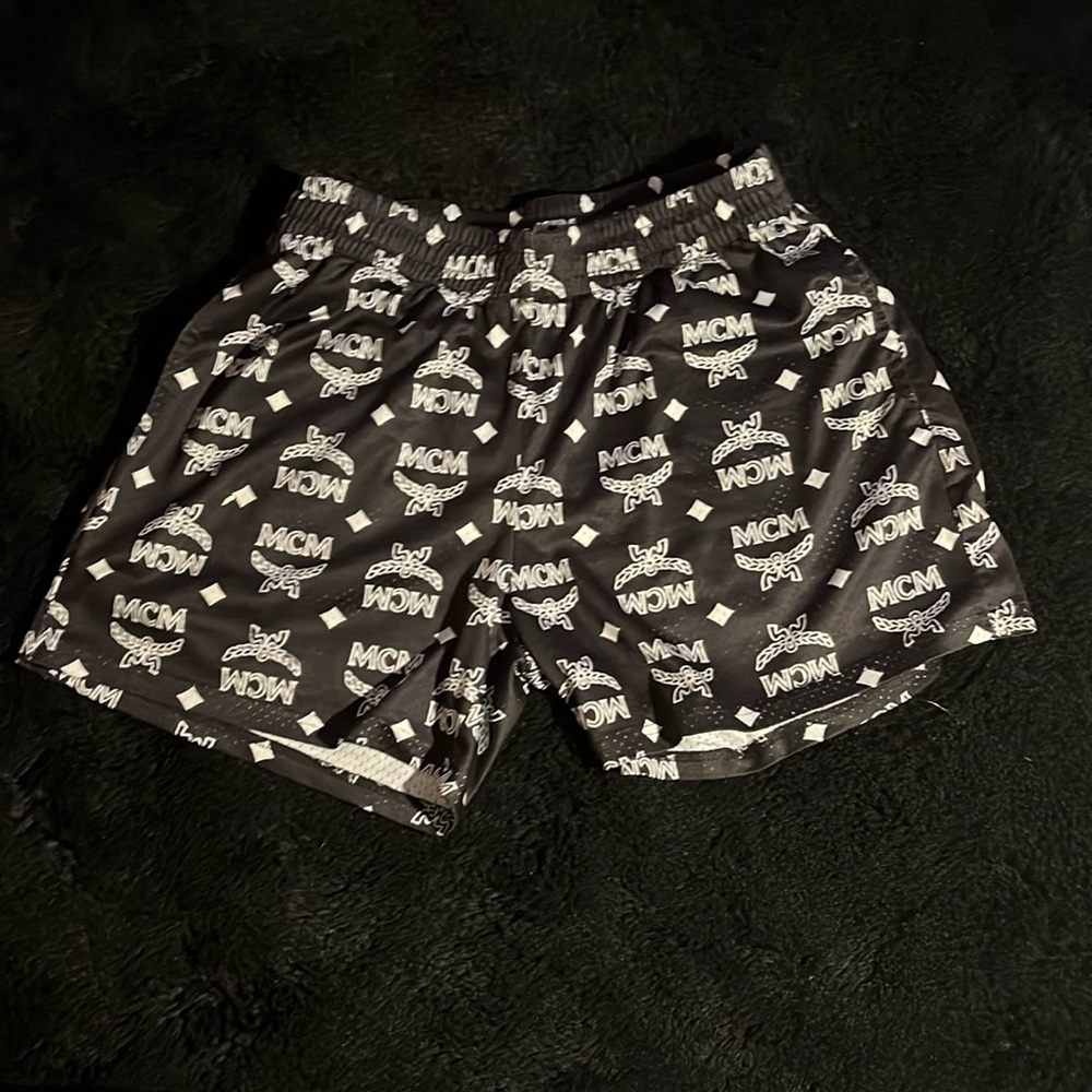 Black medium and mcm mesh shorts